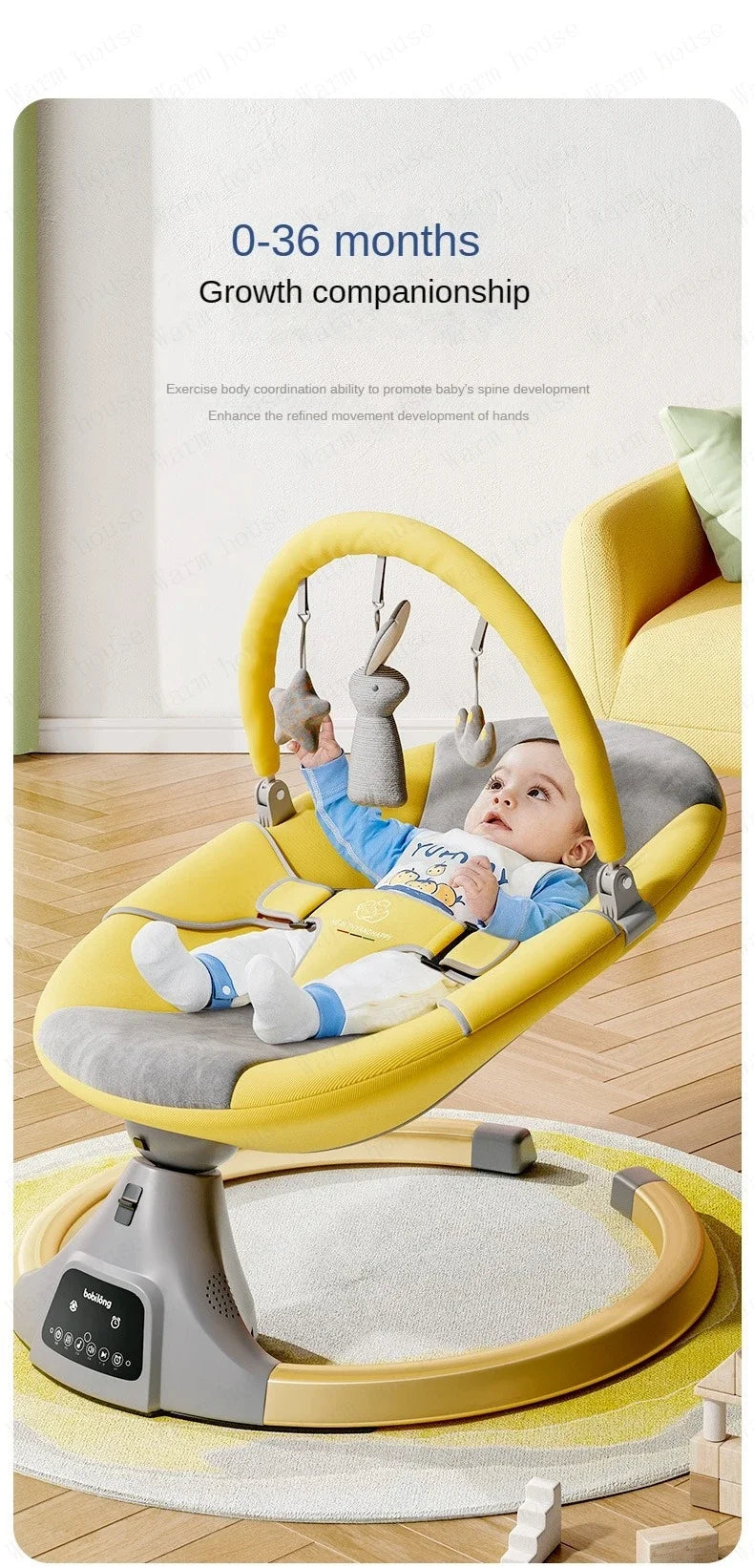 Electric Automatic Baby Rocking Cradle - Modern Newborn Sleep Aid Swing