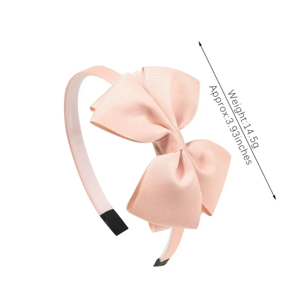 Kids Bows Ribbon Headband Hairhoop Girls Classic Fesitivel Hairbands Set Solid New Headwear Children Hair Accessories