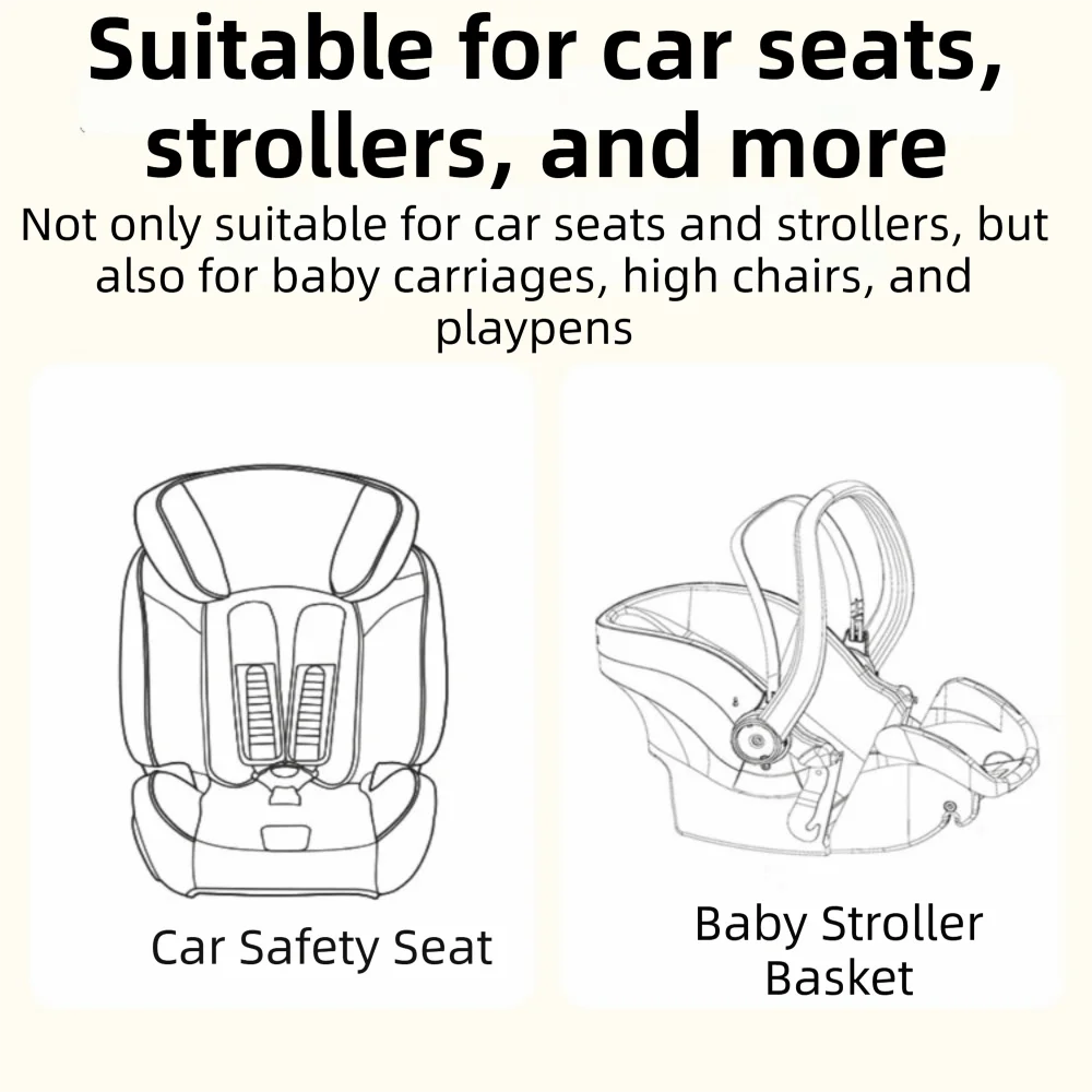 Breathable Mesh Newborn Carseat Insert Thickened Support Impact Protection Stroller for Car Seat Pad Detachable Warm Mattress