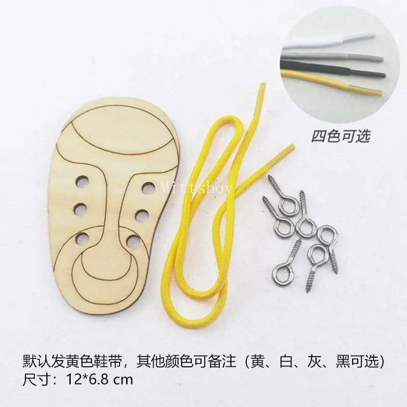 DIY Montessori Busy Board Accessory Wooden Hourglass Gear Skidway Puzzle Toy MB01 For Children