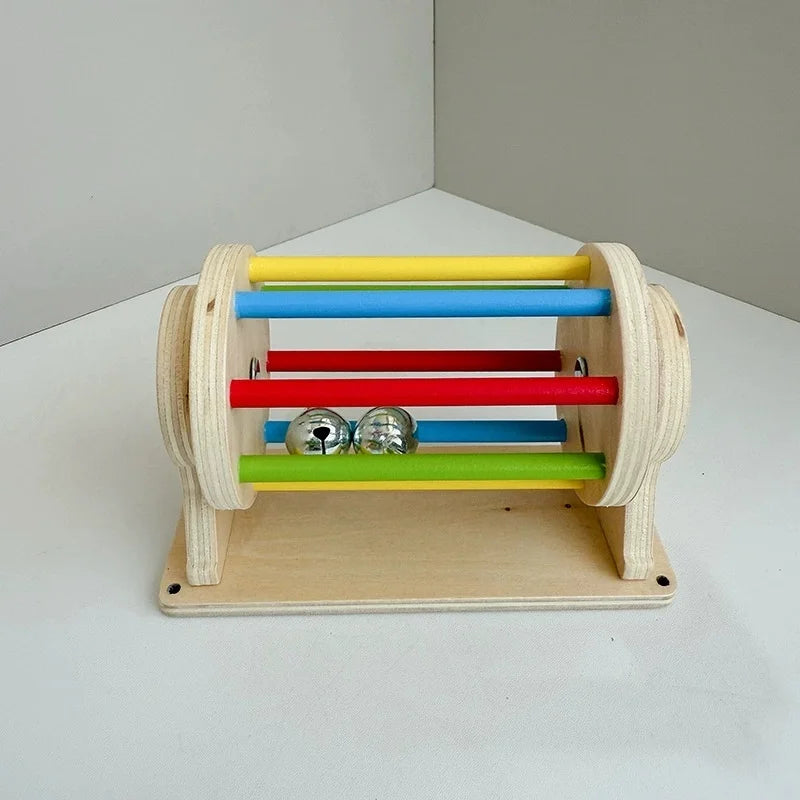 Kindergarten Montessori Busy Board with Hourglass Puzzles Bead Counting Wall Toy Educational Gift