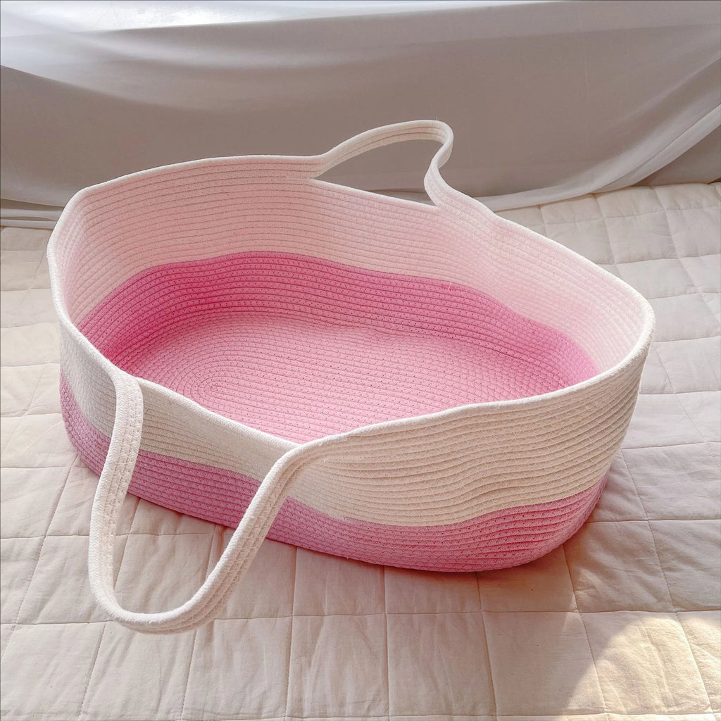 Newborn Infant Cradle Portable Outdoor Cotton Rope Woven Baby Sleeping Clothing Storage Nursery Storage Basket Toddler Nest Bed