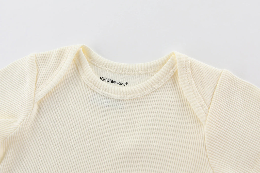 Kiddiezoom Four Seasons 0-12M 1 PCS Solid Unisex Baby Bodysuits Soft 100%Cotton Newborn Boy Girl Onesies Infant Clothing
