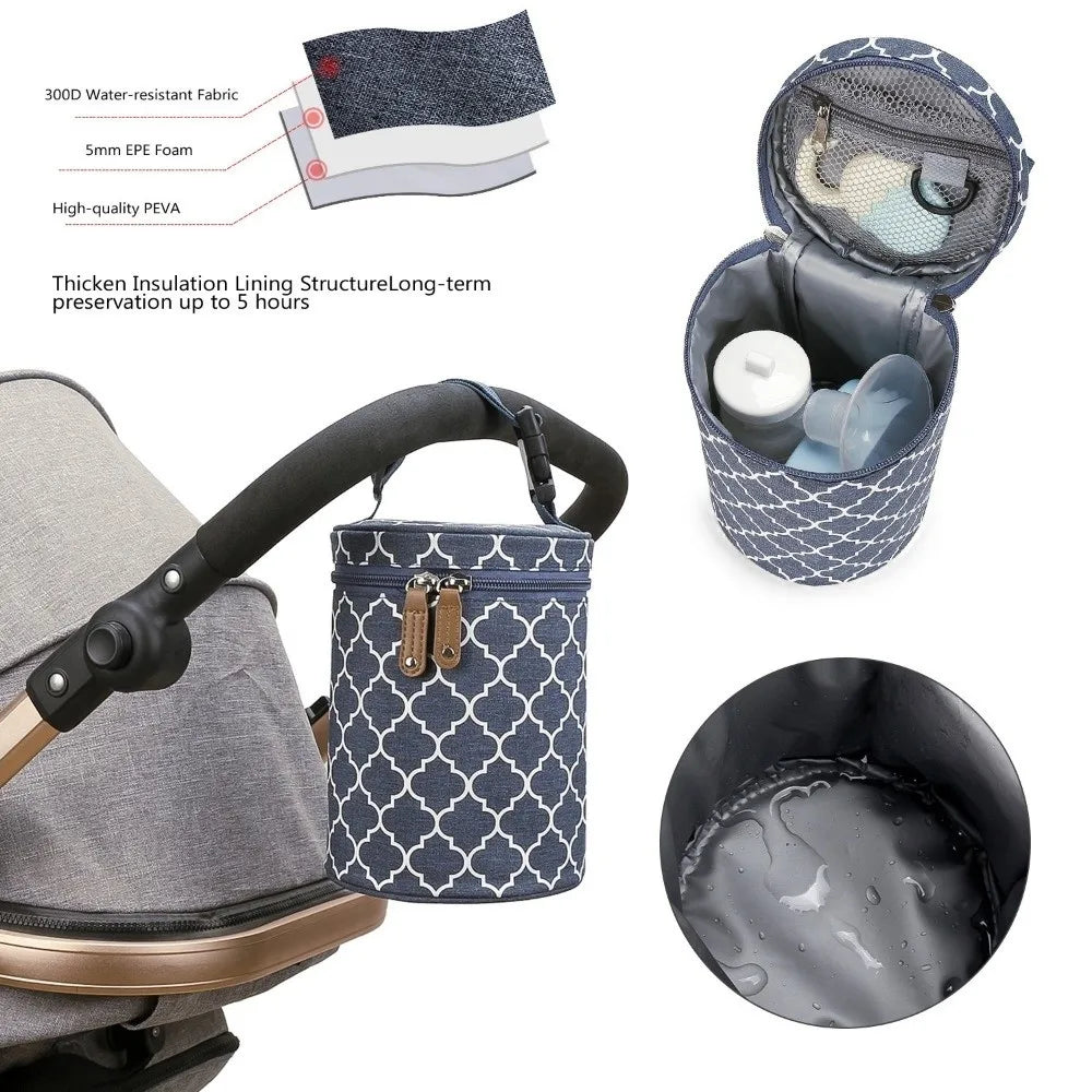Thermal Insulation Stroller Hanging Bag Hanging Design Large Capacity Insulated Breastmilk Cooler Bag Travel Carrier Waterproof