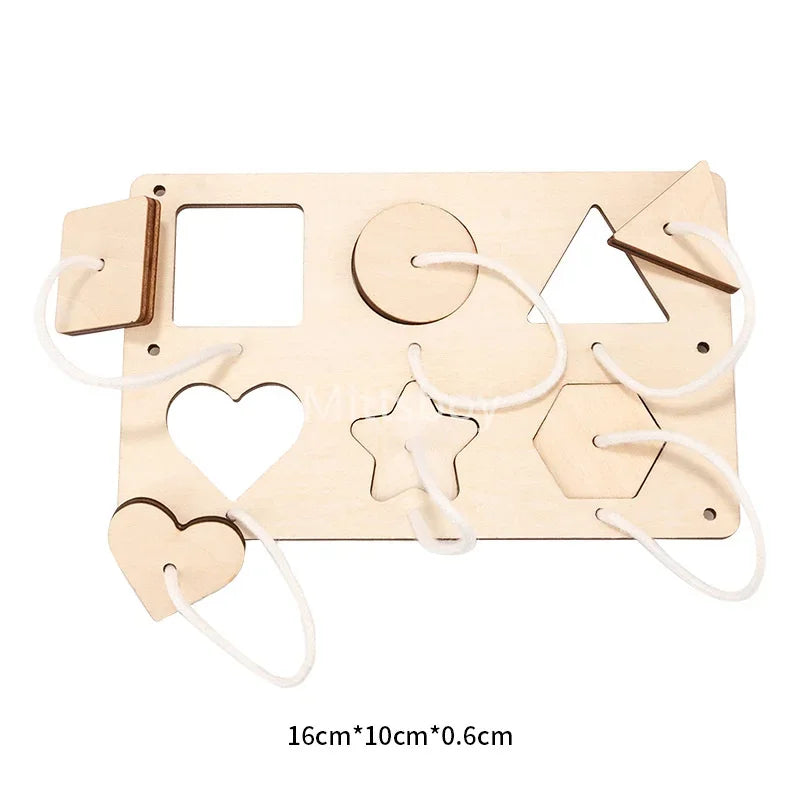 Montessori Wooden Busy Board Educational Toy With Zipper Numeric Letters Cloud Pairing Learning Gift