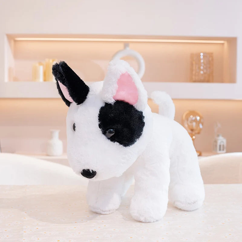 New 40/50cm Sitting Posture Bull Terrier Plush Toys Kawaii Pet Dog Stuffed Animal Toy Sleep Mate Throw Pillow Kid Birthday Gift