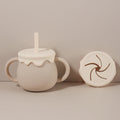 Personalized 280ml  Baby Cup- 3 in 1 Silicone Snack Cup, Sippy Cup, Leak Proof, Ice Cream Shape, Custom Name