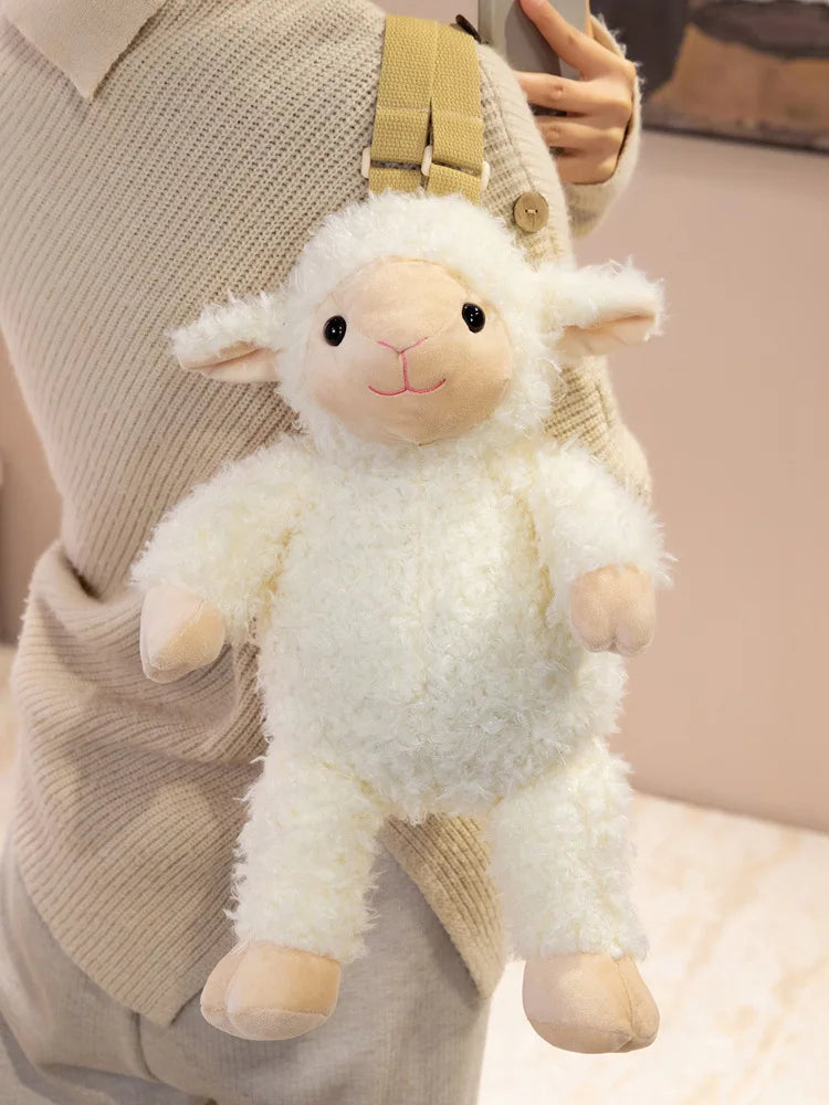Hot 1pc 40cm Lovely Plush Sloth Alpaca Lemur Elephant Backpack Toy Cute Animal Shoulders Bag Lions Rabbit Giraffe Nice Gift