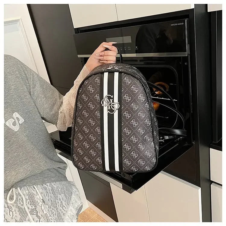 Elegant Leather Vintage Diaper Bag: Luxury Crossbody Handbag For Women With Designer Letter Logo And Large Tote Capacity
