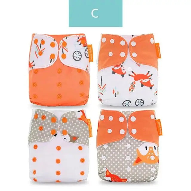 HappyFlute OneSize Pocket Diaper Washable Reusable Absorbent Cloth Diaper For Babies Fits Most