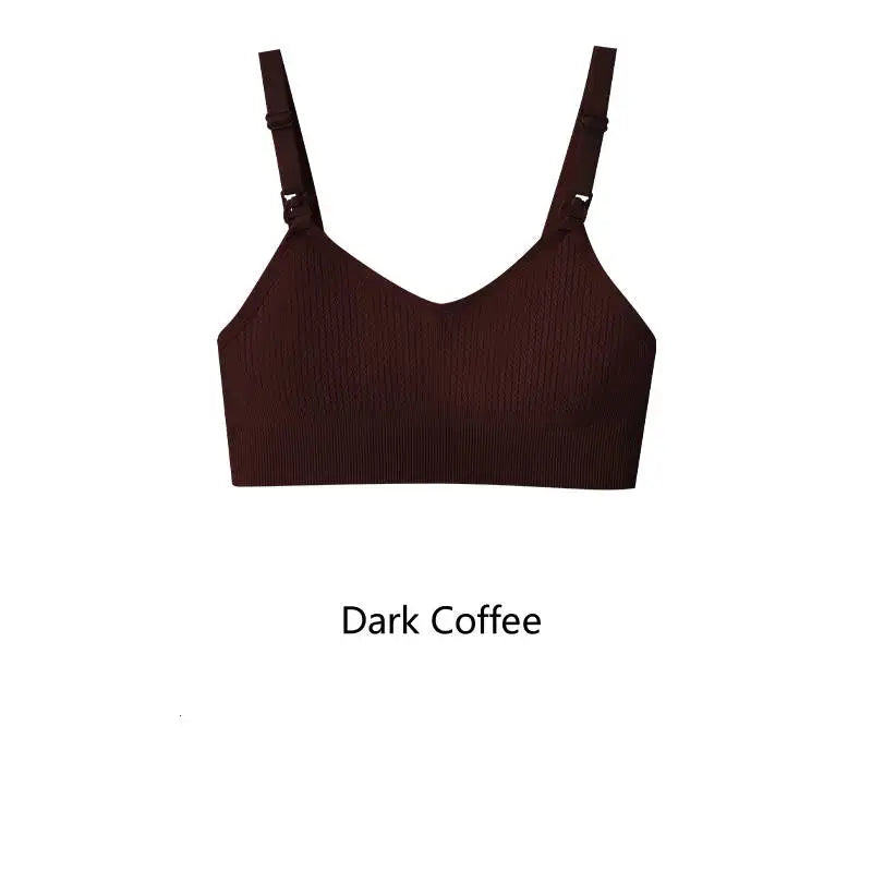 Breastfeeding Nursing Bra Without Underwire Anti Sagging Gathering Support XS-XL