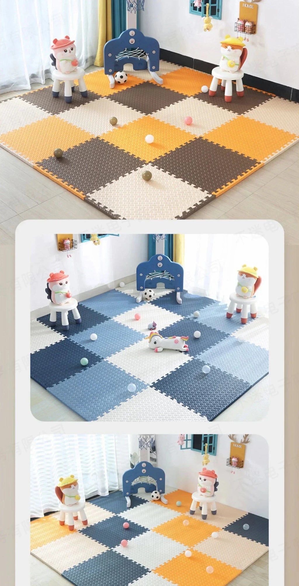 Thickened 2.5cm Baby Play Mat Children's Room Game Mat Carpet Soundproof Playing Activity Gym Mat Puzzle Environmental