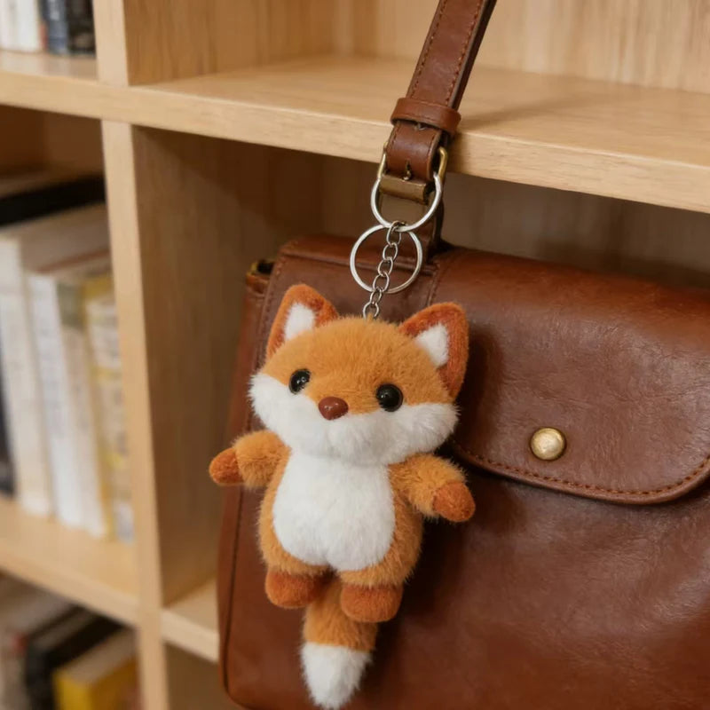 Wholesale New Cute And Exquisite Animal Plush Pendant Kawaii Fox Toy Pretty Peacock Keychian Backpack Charm Kid Birthday Gift