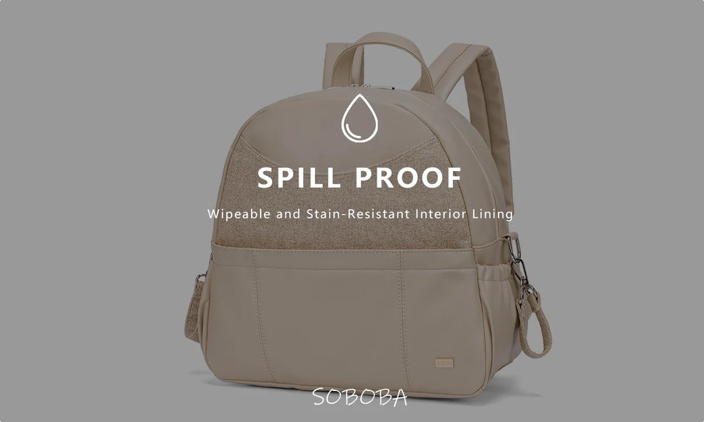 Soboba Diaper Backpack for Women Large Capacity Multi-functional Nappy Changing Bag with 2 Straps can Hang on Stroller
