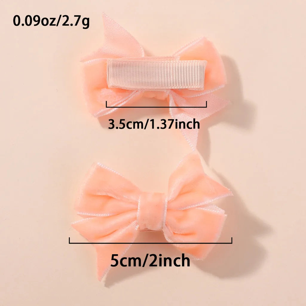 30PCS Velvet Bow Hair Clips Set for Girls Retro Red/Green Party Festivel Handmade Hair Accessories Kids Headwear