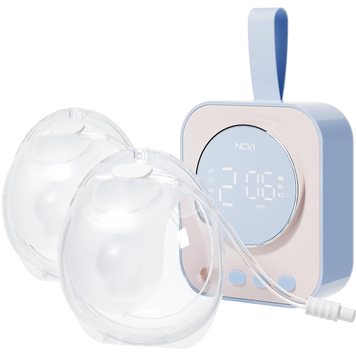 NCVI Hands Free Wearable Breast Pump with 21 24 28mm Cups, 4 Modes 9 Levels, 2 Phase Expression, LED Screen