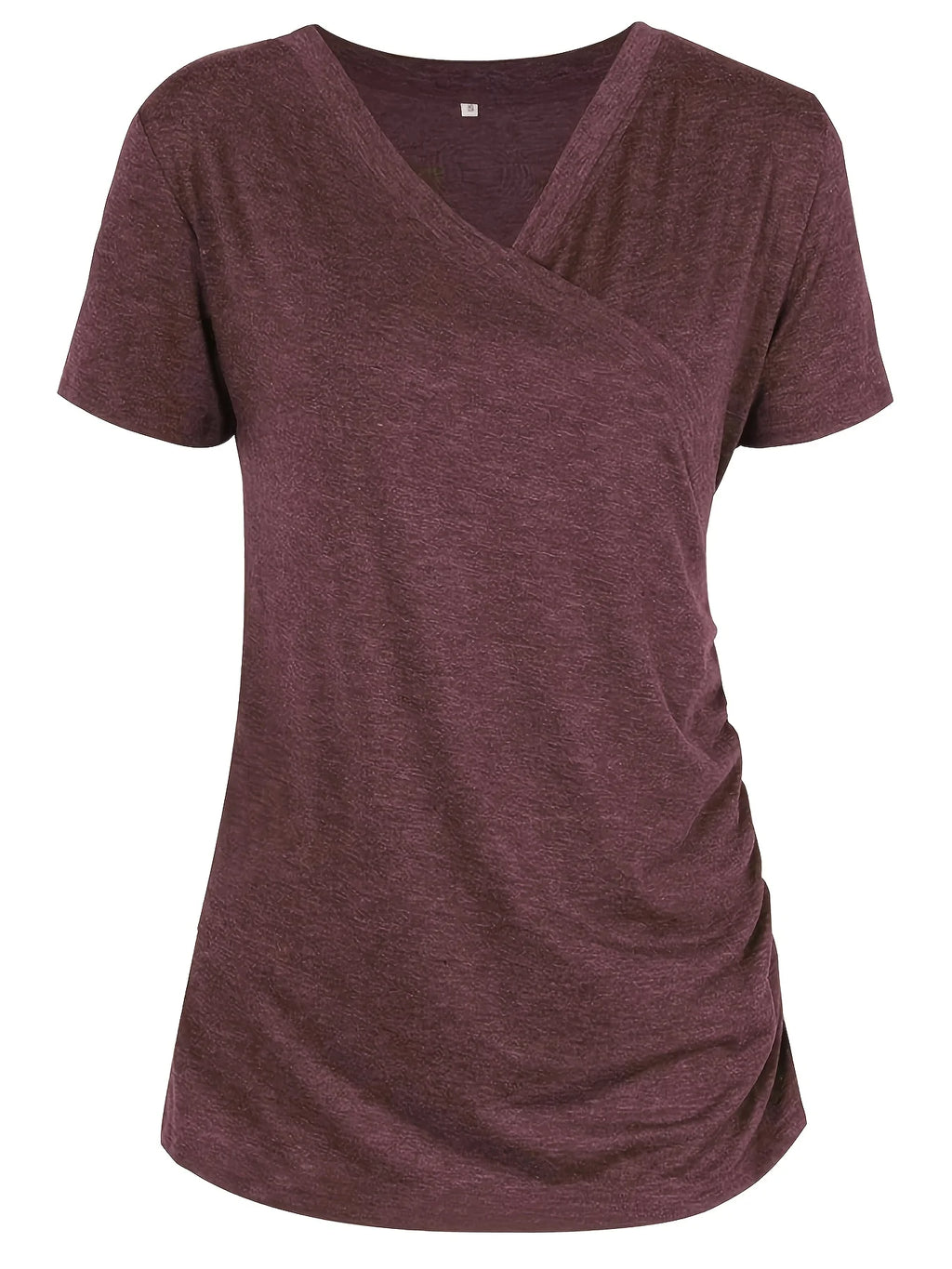 Pregnant Women's Cotton T-Shirt Comfortable Breathable Maternity Basic Short Sleeve round Neck Tee for Mom-to-be