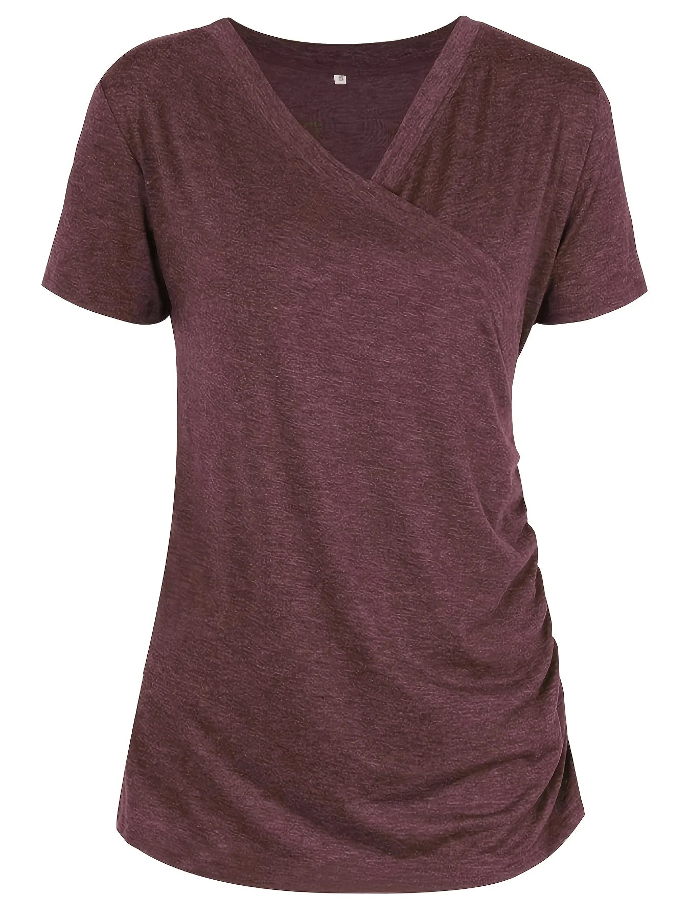 Pregnant Women's Cotton T-Shirt Comfortable Breathable Maternity Basic Short Sleeve round Neck Tee for Mom-to-be