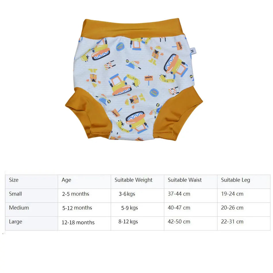 New Arrival Eezkoala Leakproof Swimming Diaper Newborn Baby High Waist Swim Nappies Washable Sunproof Baby Swimwear Cloth Nappys