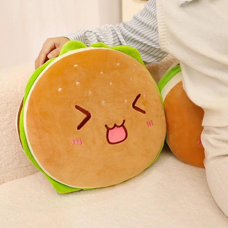 French Fries Hamburger Plush Toy Cute Pizza Foodie Snack Throw Kawaii Christmas Gift Pillow Kids Stuffed Toys Room Decoration