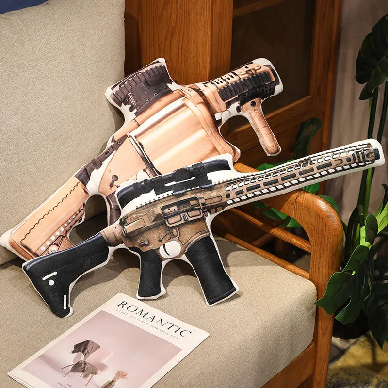 Hot Super Cool Realistic Stuffed Printed Firearm Plush Toys Soft Funny Lifeiliek Rifle Sniper Rifle Toys Game Props For Boys