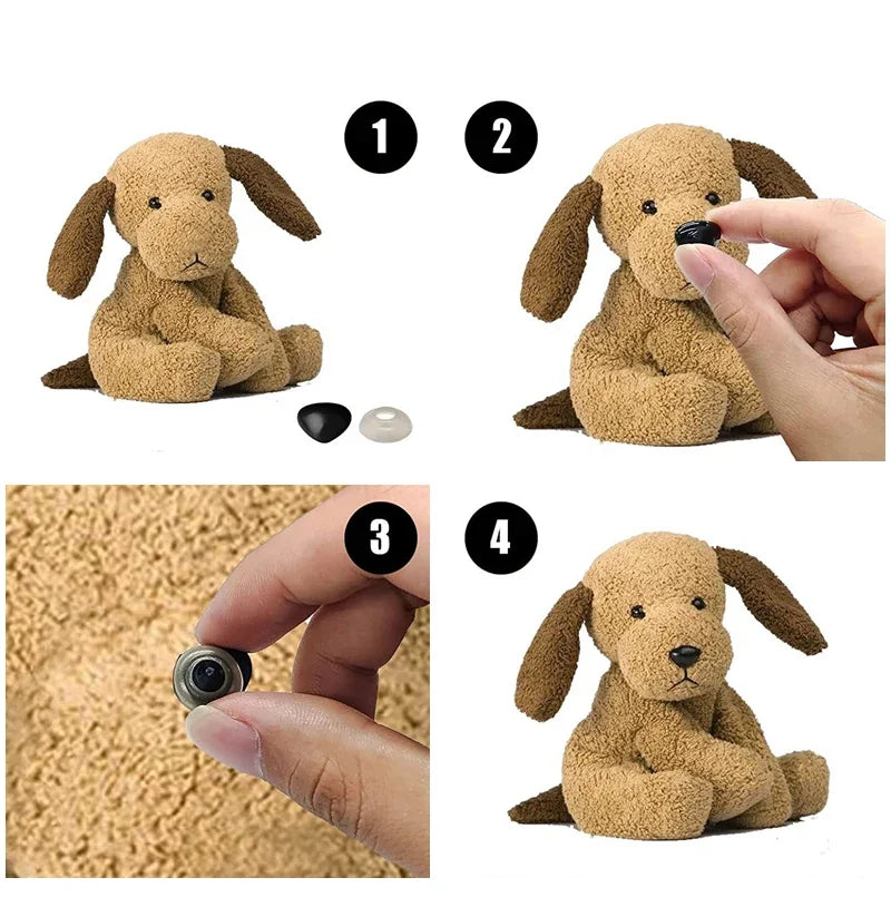 DIY Plush Toy Eye Ball Doll Accessories Eye Nose Needle Insert GlassSimulation Doll Eye Toy Dough Sculpture Food Accessories Toy