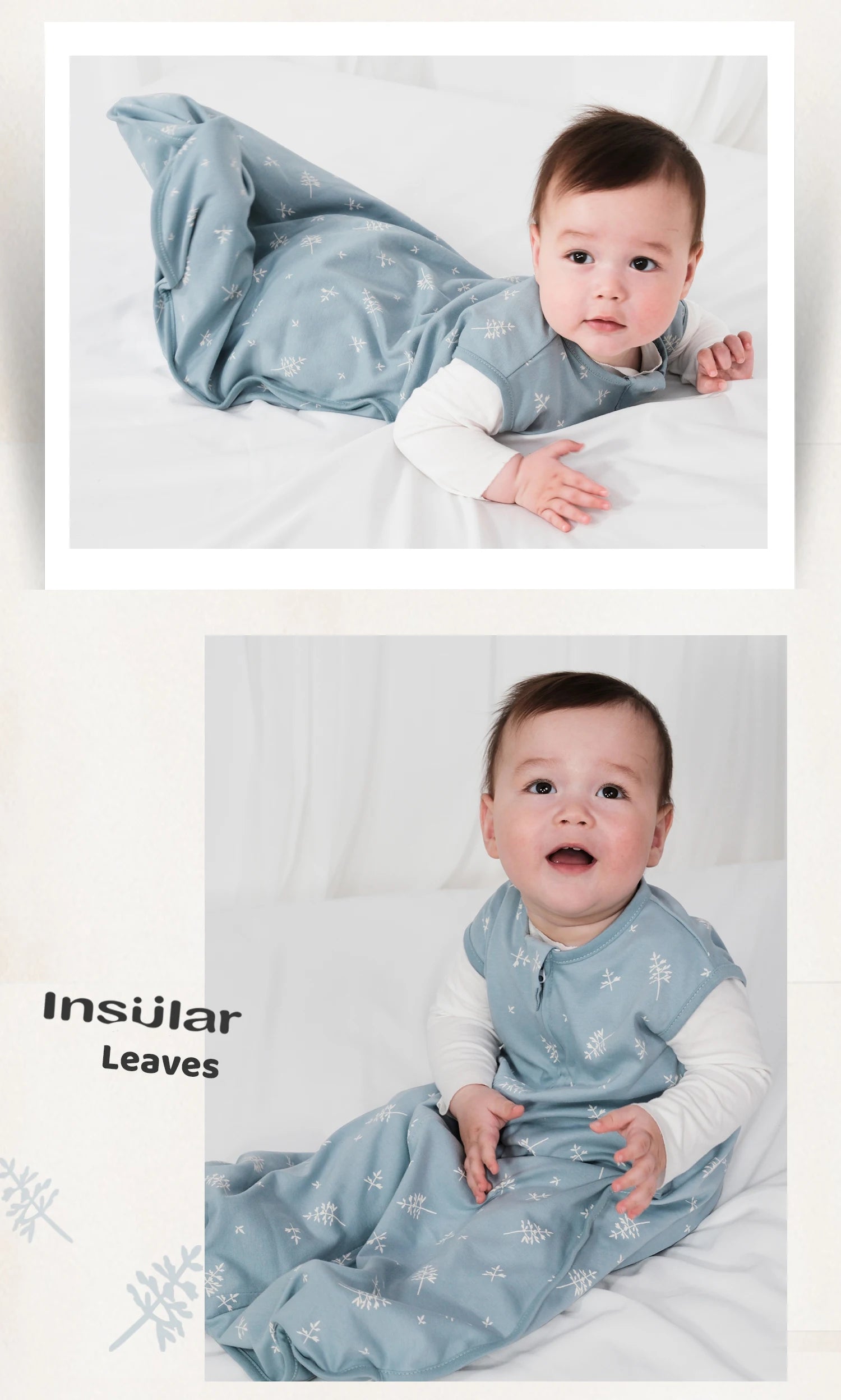 Insular Baby Sleep Sack Sleepping Bag Unisex Sleeveless 100% Cotton Wearable Bedding Blanket Suit Summer Soft For Baby Toddler