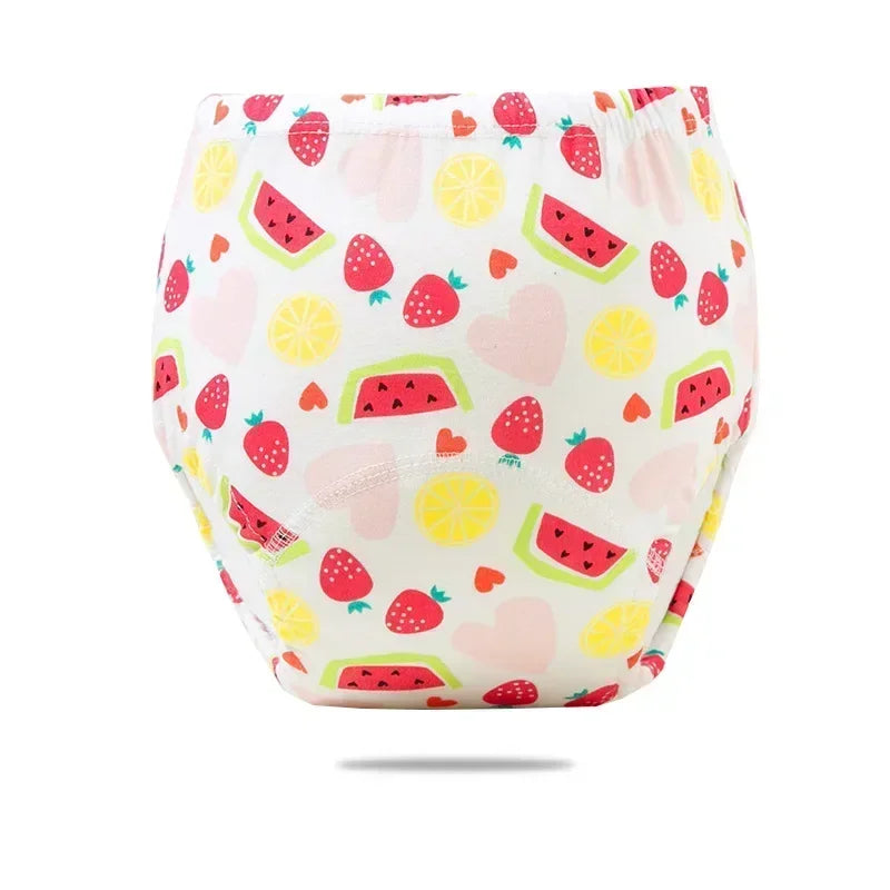Cartoon Print Potty Training Pants Washable Breathable Cotton Cloth Diaper For Toddlers Nappy