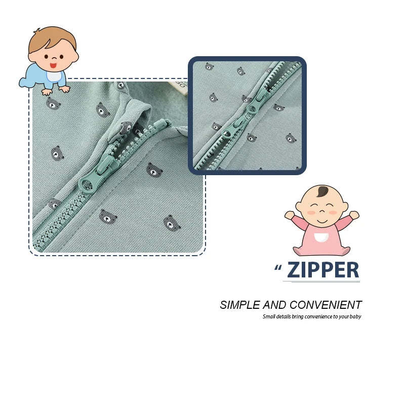 Winter Baby  Baby Unisex Long Sleeves Rompers Cartoon Cute Newborn Boy Girl Hooded Jumpsuits 0-18 Months Infant Zipper Clothes