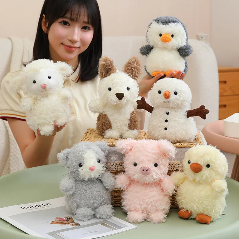 20cm Soft Furry Plush Toys Kawaii Cute Fox Owl Pig Lamb Chick Duck Stuffed Animals Toys Pp Cotton Plushies Dolls Gifts Children
