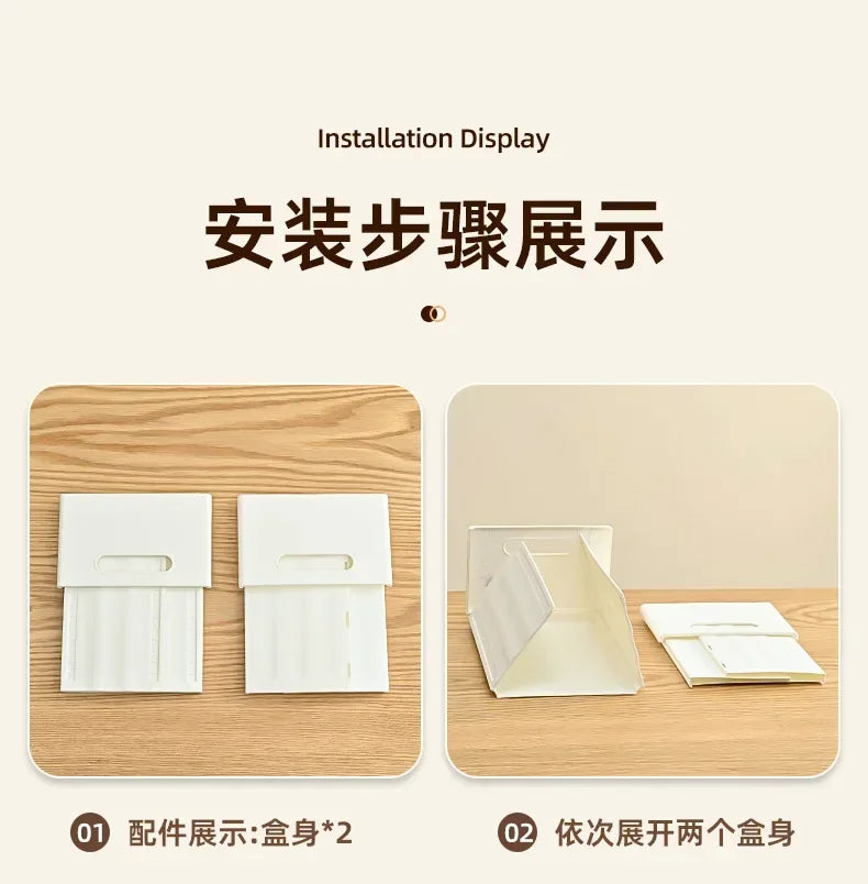 Foldable Clothes Storage Basket Expandable Storage Box Kitchen Cabinet Drawer Organizer Pull-out Snacks Beverage Storage Box