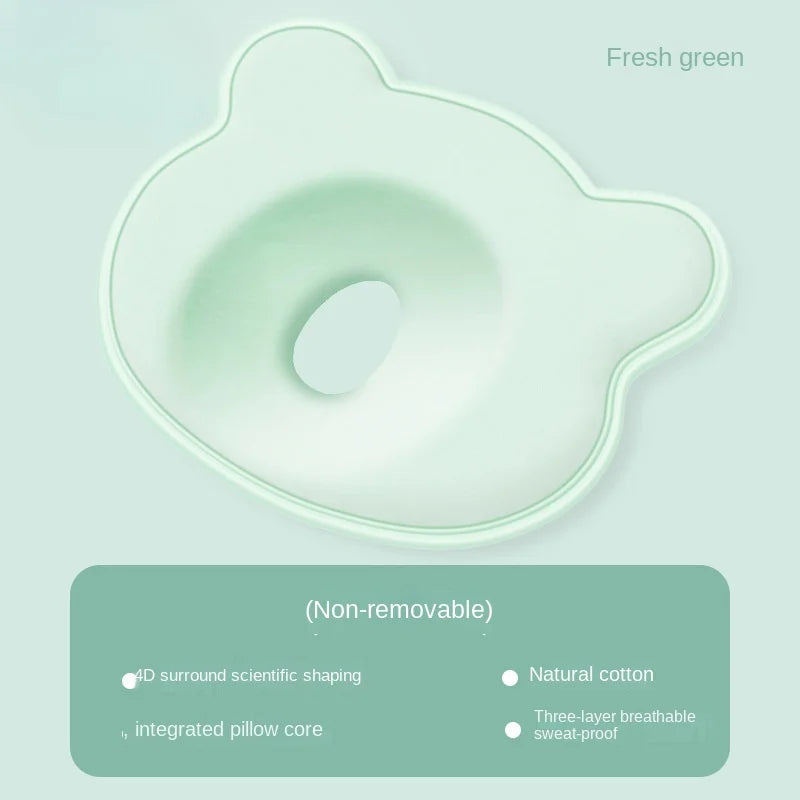 Baby Pillow Shaped Pillow Anti-head Deflection Flat Head  Pointed Baby Pillow Memory Foam
