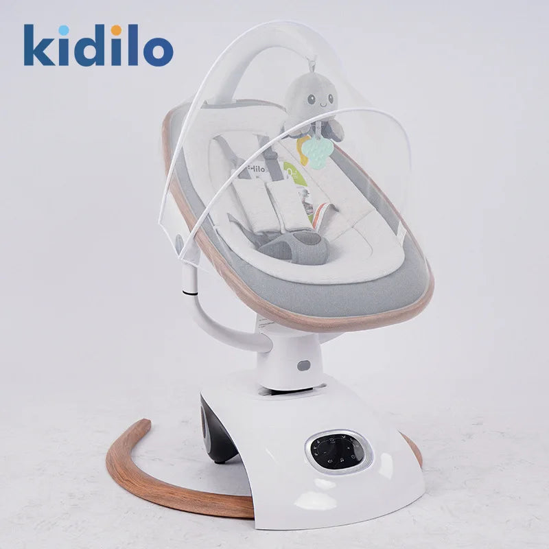 Electric Baby Swing - 360° Rotating Cradle with App Control