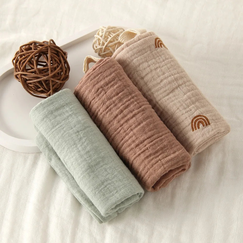 Baby Cotton Washcloth 6-Layer Gauze 22x23 cm Absorbent Square Towels for Newborns