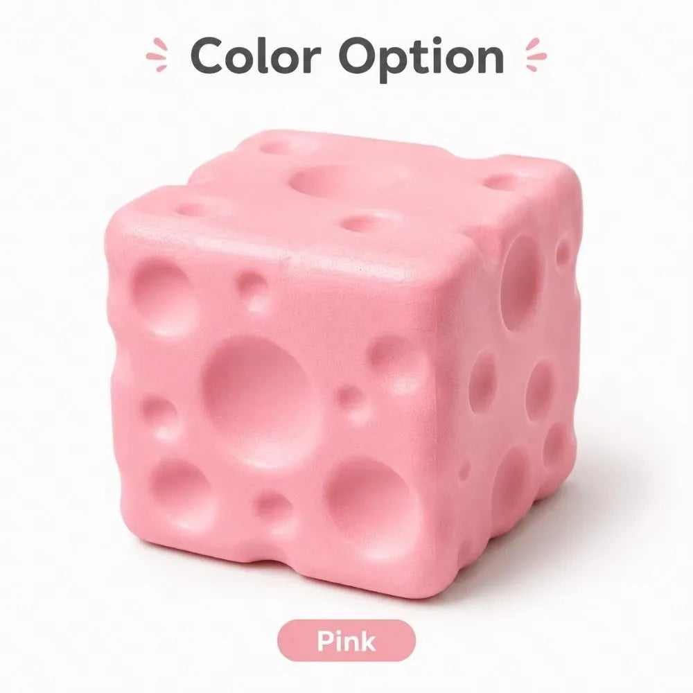 Slow Rising Cheese Squishy Toy Slow Rebound Soft Cheese Shape Squishy Toy Stretchy Moldable Simulated Butter Squeeze Toy