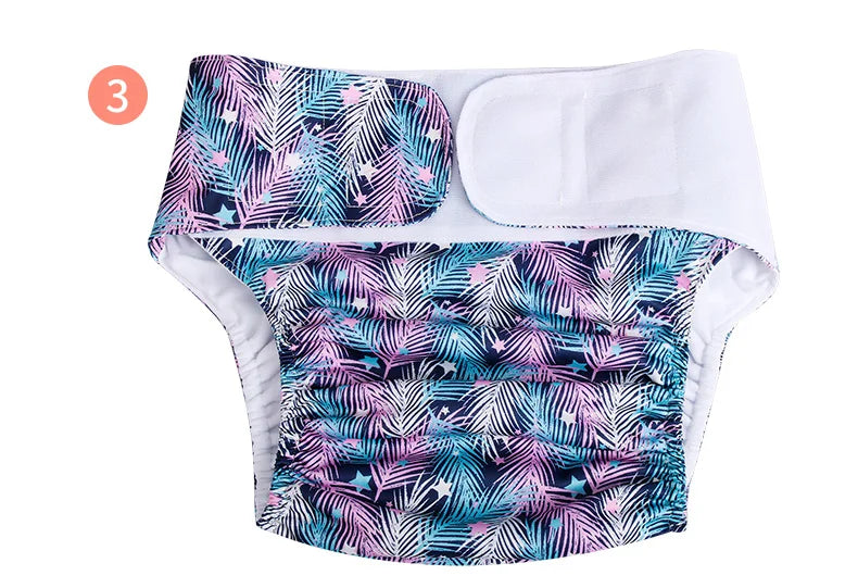 BIAI 2pcs Adult Cloth Diapers Reusable Incontinence in Adult Cloth Nappies Washable Diaper Pants for Adults Teenage
