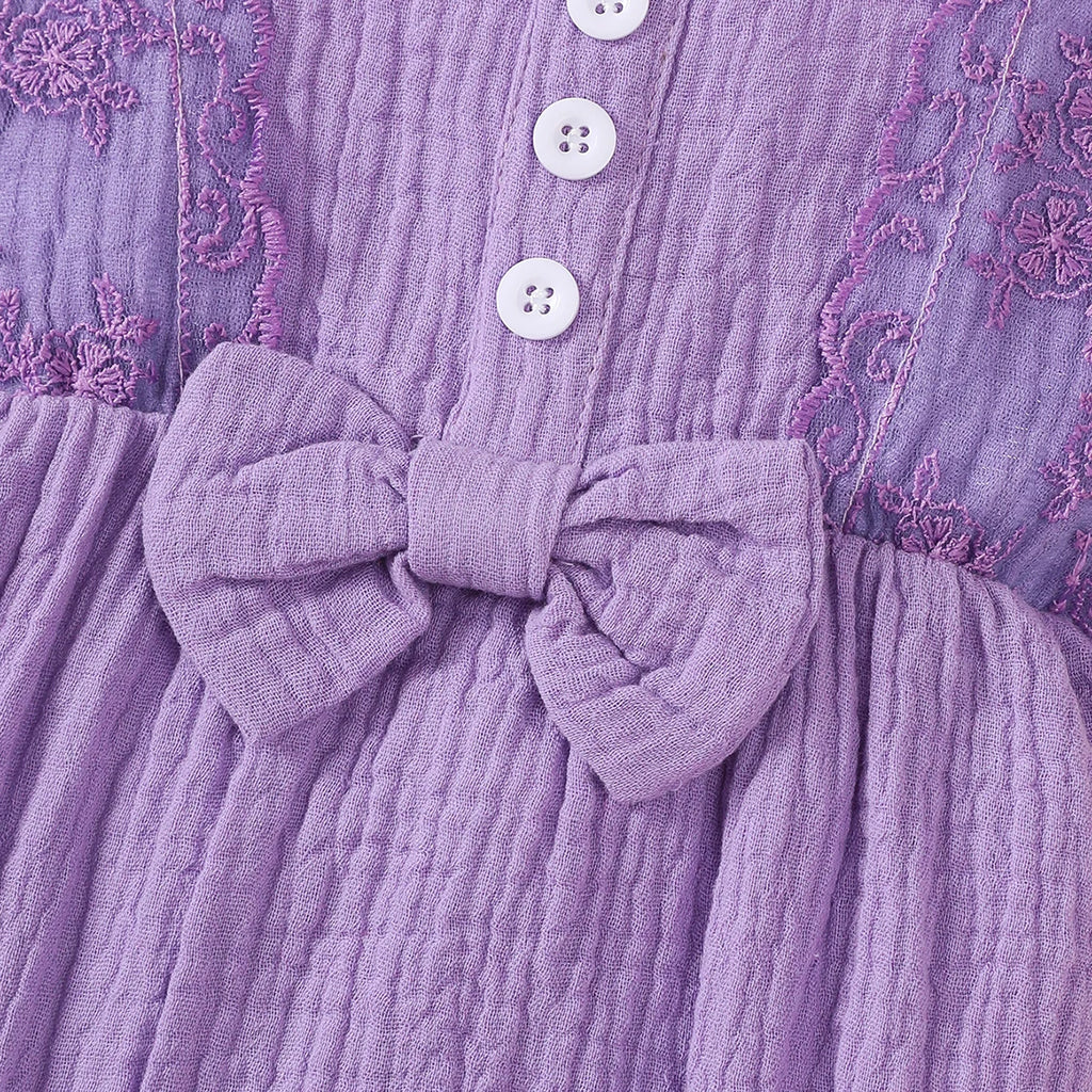 0-18 Months Baby Girl Romper Solid Color Sleeveless Round Neck Lace Edge Bow Romper+Headband Baby Girl Summer New Casual Bodysui