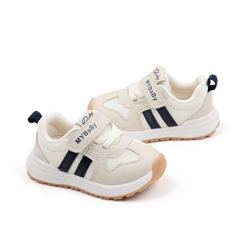 Spring and Autumn Children Sneakers Three Colors Rubber Soled Non-slip Fashion Design Baby Girls and Boys Prewalker Shoes BM07