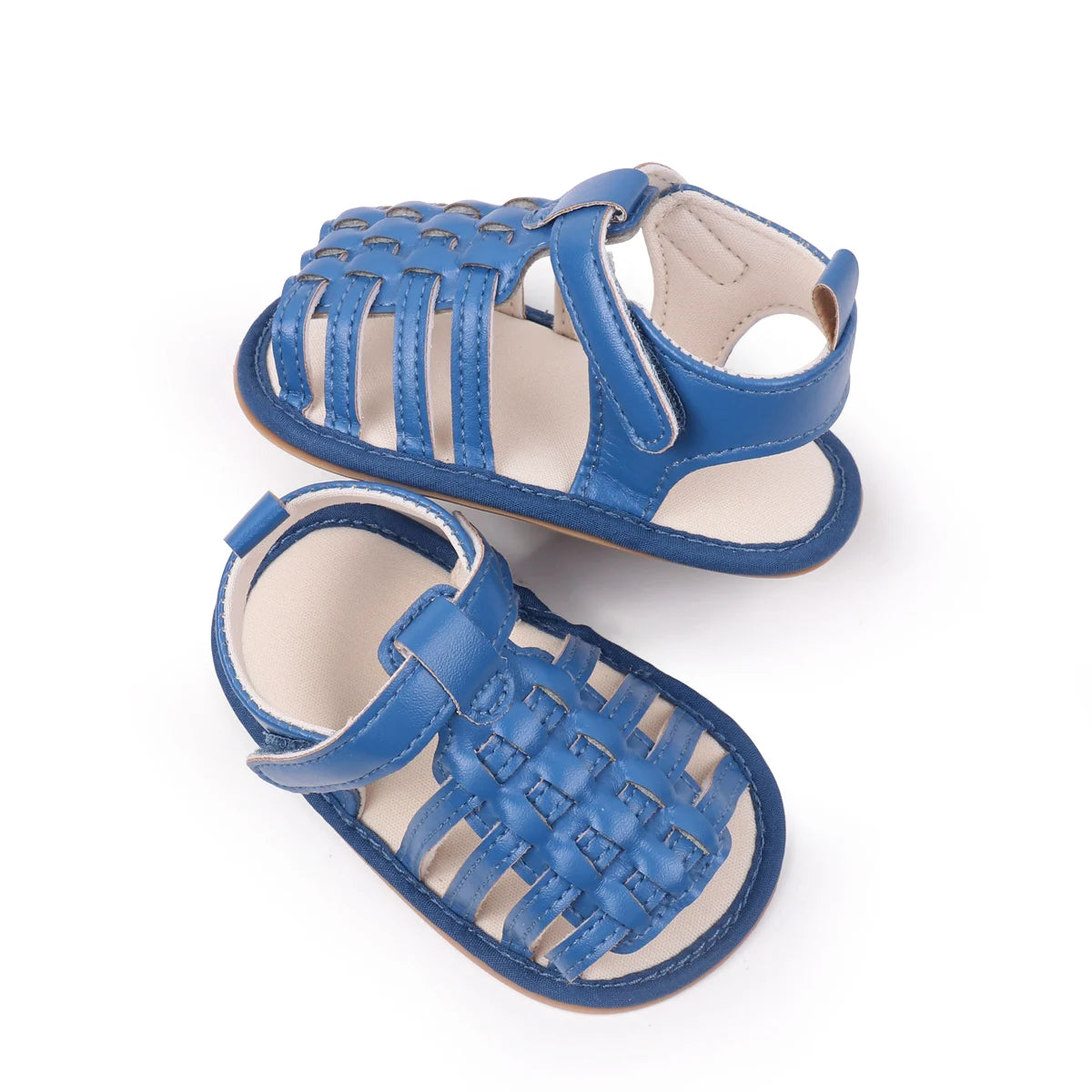 New Baby Sandals For 0-2 Years Old Boys And Girls Leather Surface And Rubber Sole Anti-slip Shoes Baby Indoor Walking Shoes