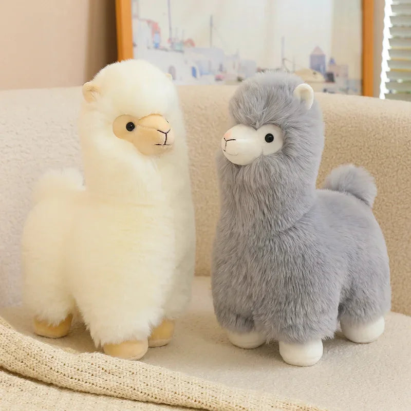 25/35cm Velvet Alpaca Plush Toy Soft And Comfortable Alpaca Doll Hug Pillow Standing Posture Sheep Soft Stuffed Animal Doll