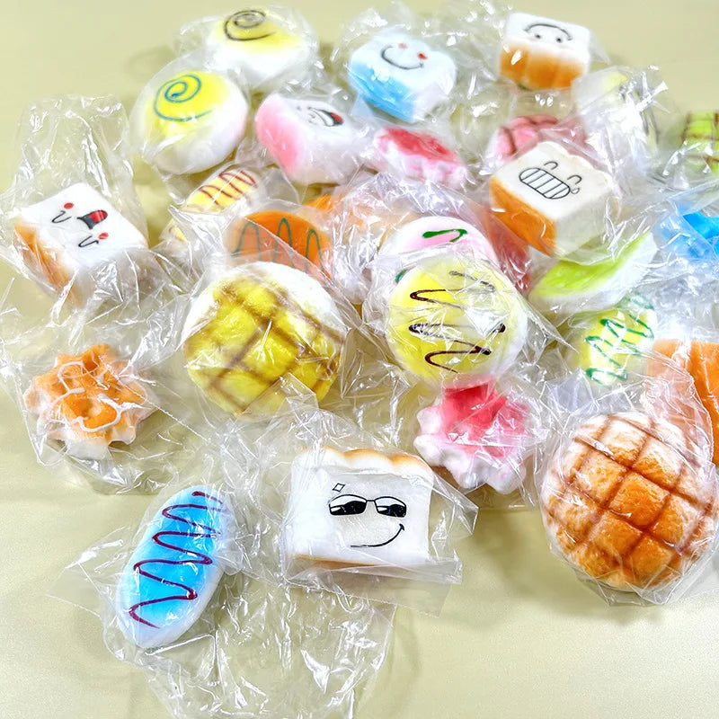 Simulated Food Toy PU Slow Rebound Decompression Toy Slow Rising Squishy Mini Bread Gift Decompression And Release Tool