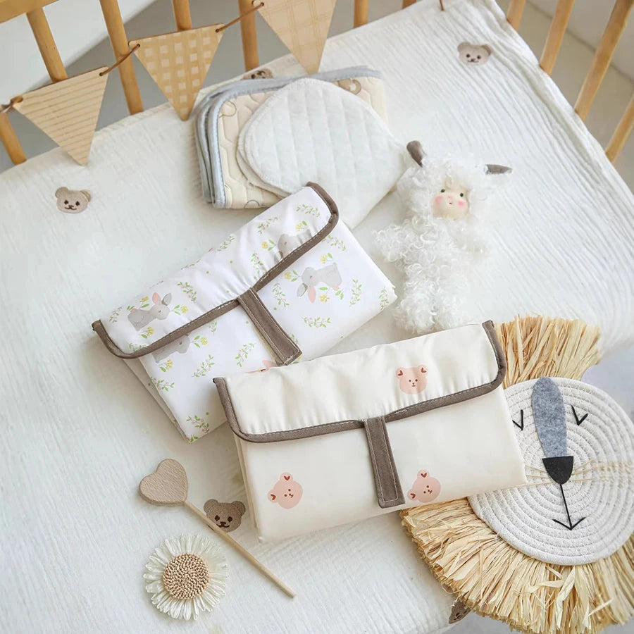 Portable Foldable Baby Diaper Changing Pad, Waterproof Detachable Infant Urine Mat Travel Changing Station for Newborn
