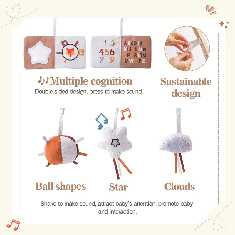 Baby Wooden Gym Frame Gym Activity Bird Tripod Gym Frame for Toddle Play Gym Mobile Hanging Sensory Toys Baby Room Decorations