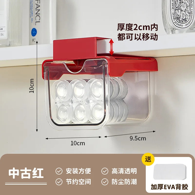 InterDesign Under-Cabinet Drawer Storage Box for Bathroom Transparent Pull-Out Organizer Model UCB-01