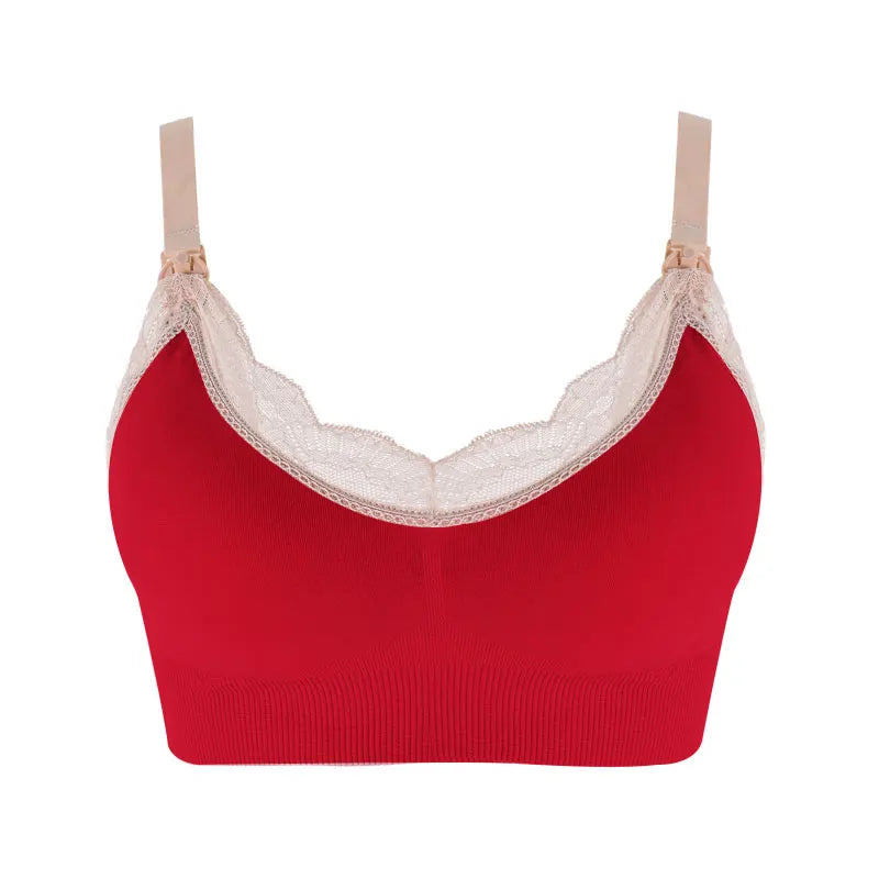 Wireless Front Open Nursing Bra For Breastfeeding Maternity Support Model 4 Row Hook