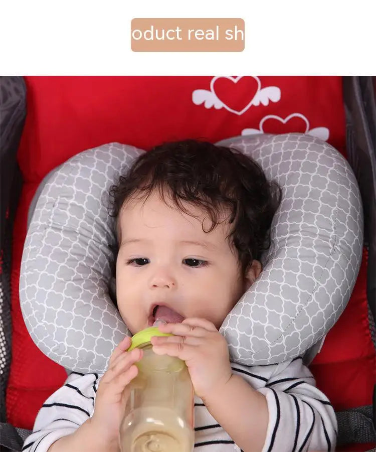 Baby Pillow Stroller Baby Head and Neck Support Pillow U-shaped Headrest Body Fixation Anti Roll Children's School Cushion