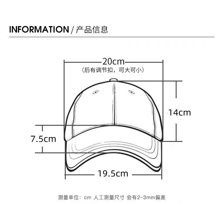 Denim Embroidered Baseball Cap for Men and Women retro baseball cap, versatile for spring and autumn, sun protection hat
