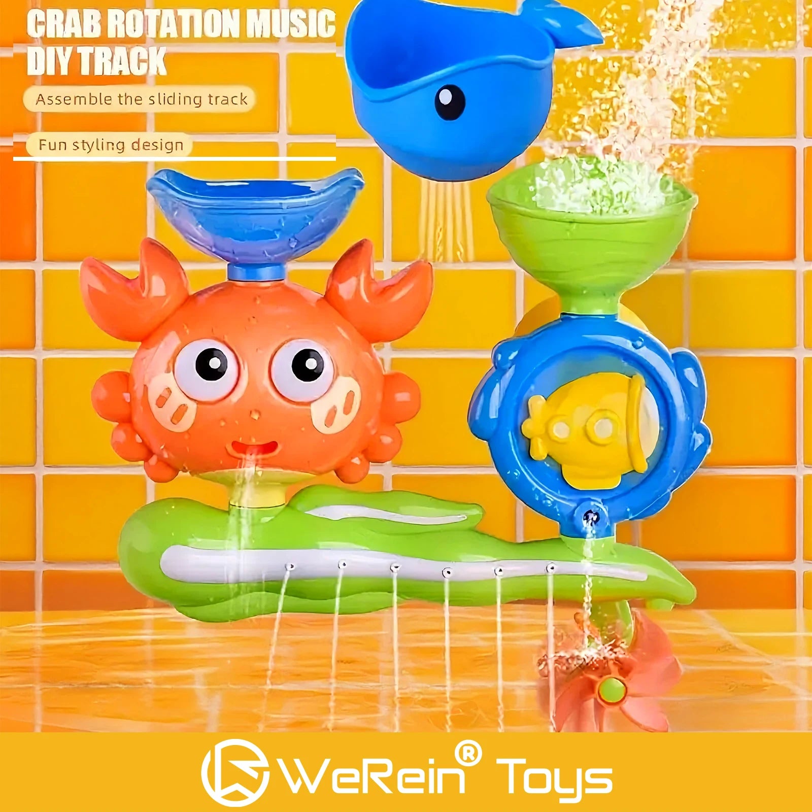 Children's Crab Bath Toy Fun Water Play Toy Bathtub Crab Shape Bath Time Entertainment