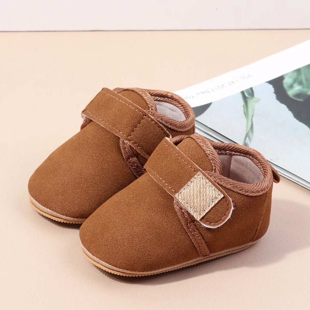 Autumn Solid Color Baby Shoes With Soft Rubber Sole Suitable For Both Boys And Girls Baby-Sized Toddler Walking Shoes