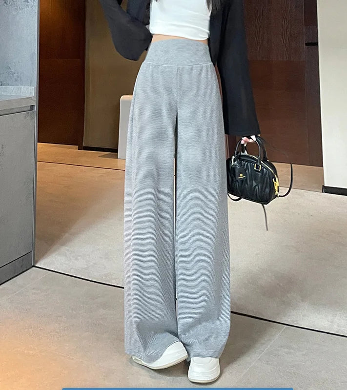 Pregnant Woman Maternity Straight Knitted Trousers With Adjustable Waist 2026 Autumn